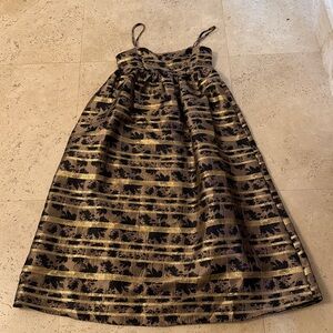 Elegant Black and Gold Patterned Dress